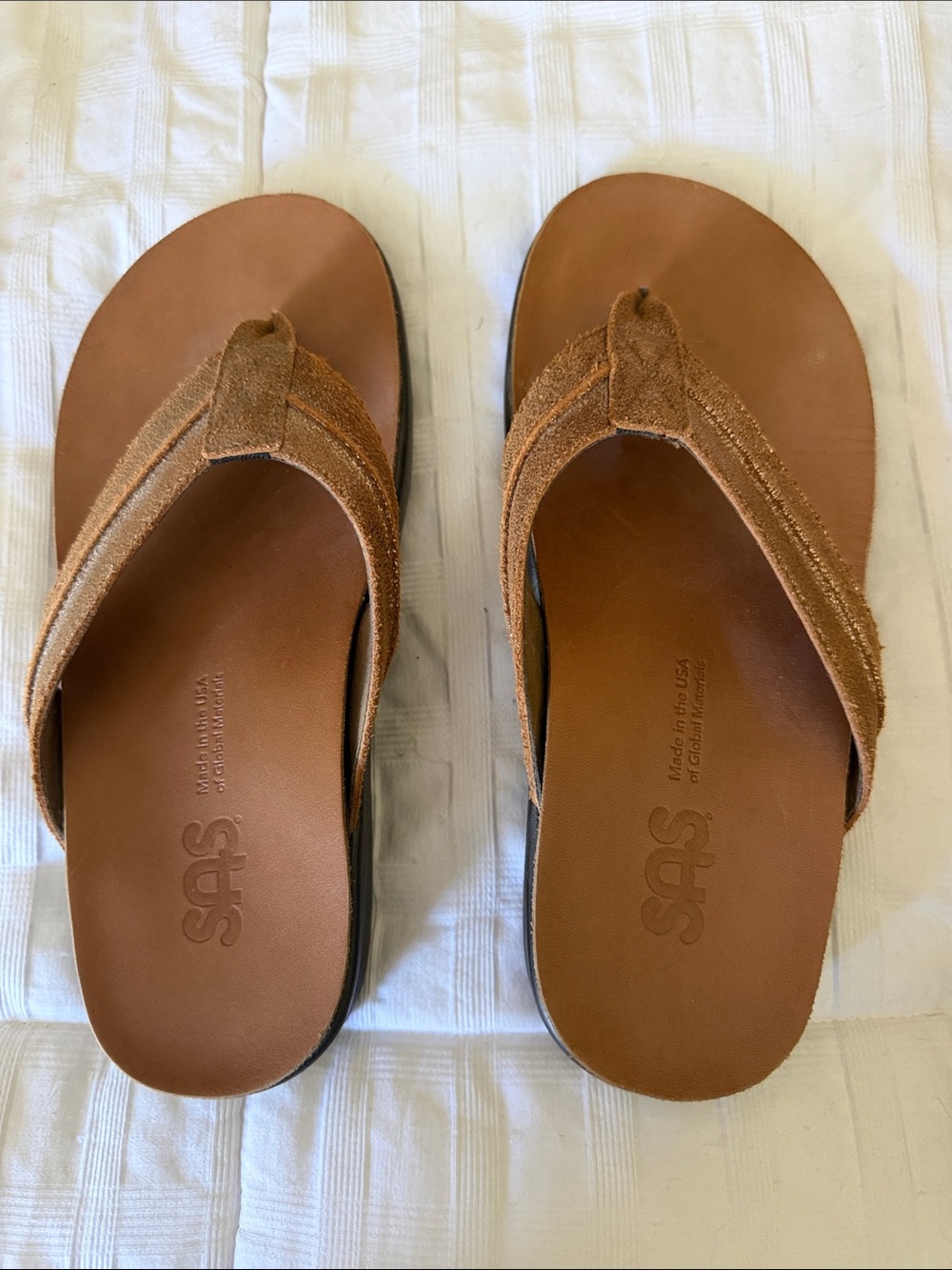 SAS Women’s Tan Suede Thong Sandals